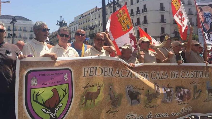 Cazadores en una manifestación anterior celebrada en Madrid.