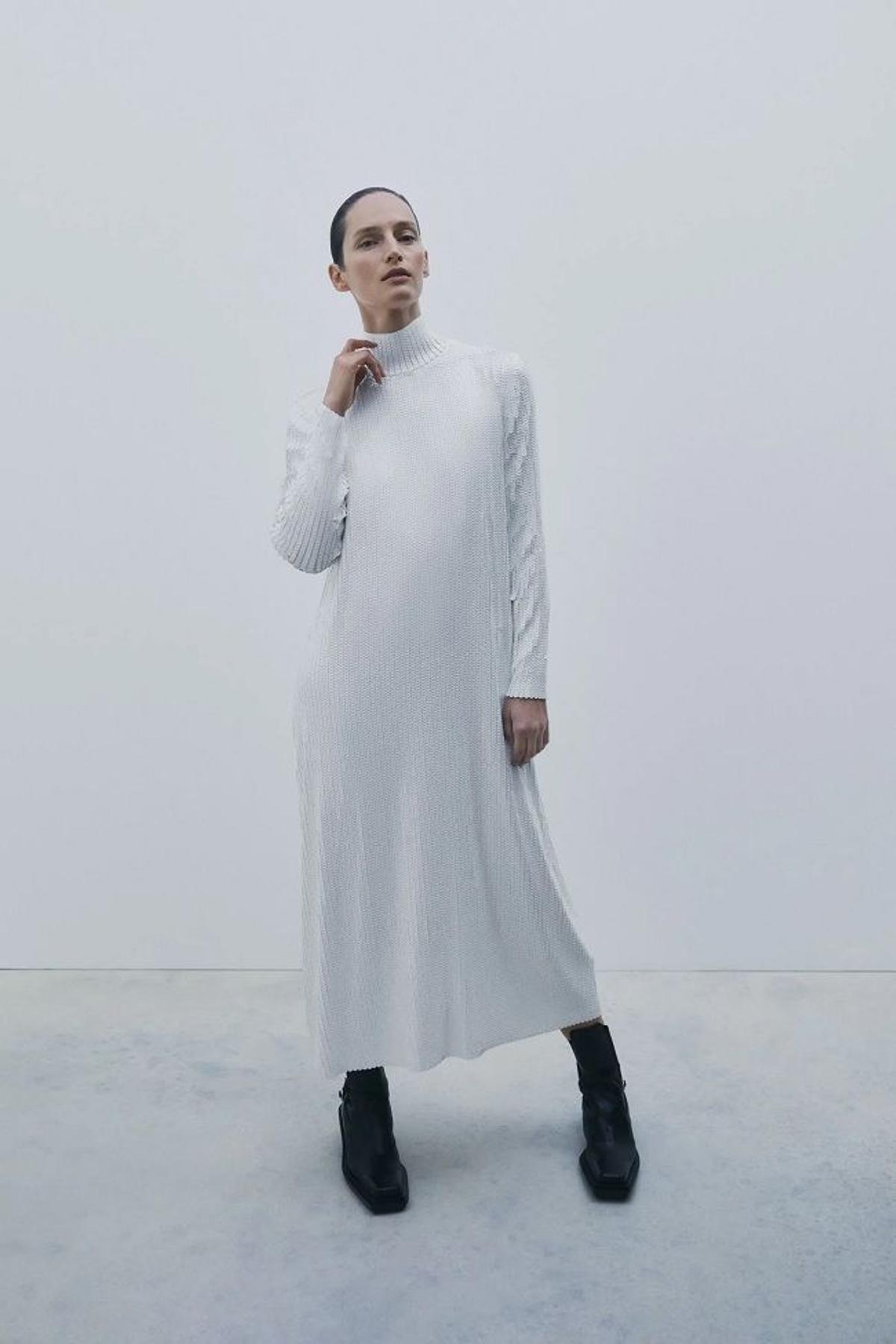 Este increíble vestido blanco lentejuelas de Zara es ideal para look novia de invierno - Woman