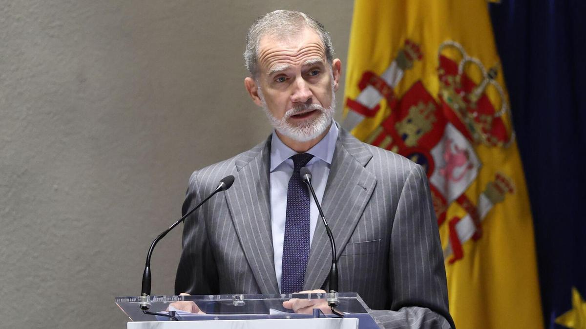 El rey Felipe VI, en un acto de la oenegé Codespa, el miércoles en Madrid.