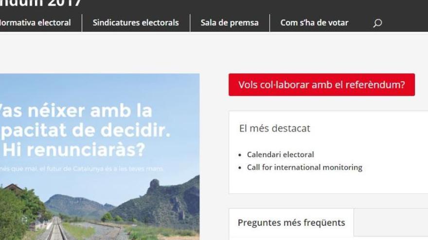 Una imatge del web del referèndum.