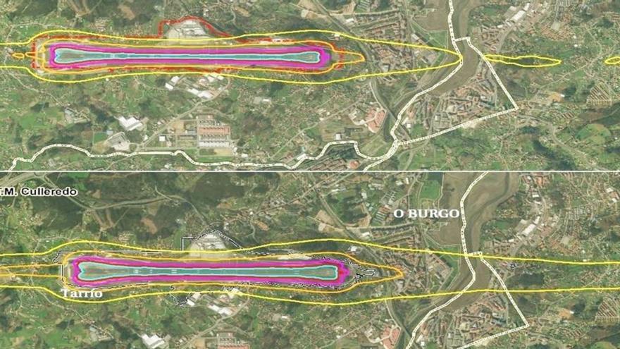 La huella sonora del nuevo plan director de Alvedro llega hasta Liáns en horario diurno