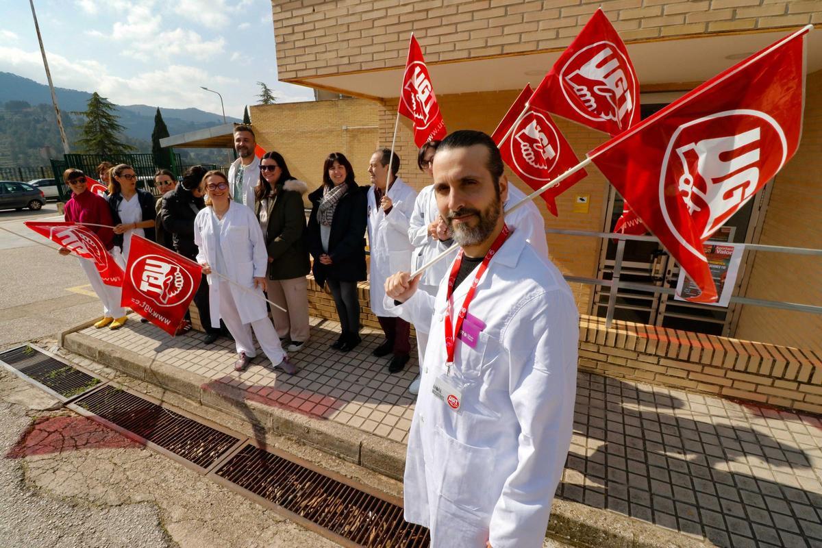 Imágenes de las protestas en Alcoy del personal de Radiología