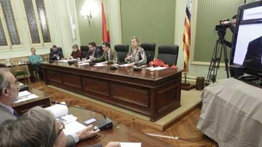 Florentino Pérez durante su comparecencia por videoconferencia en el Parlament.