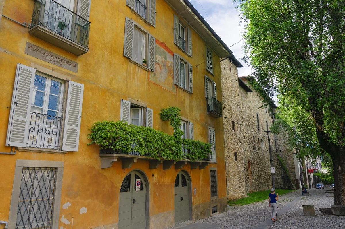 Bérgamo Città Alta casco histórico más bello Italia