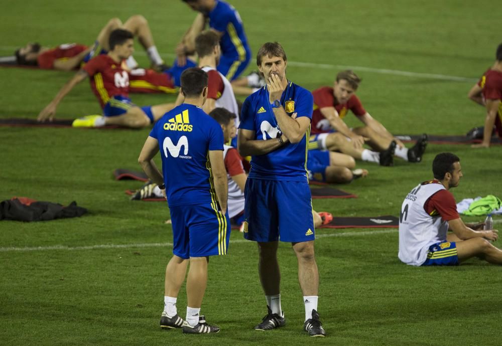 El entrenamiento de La Roja ayer en el Rico Pérez