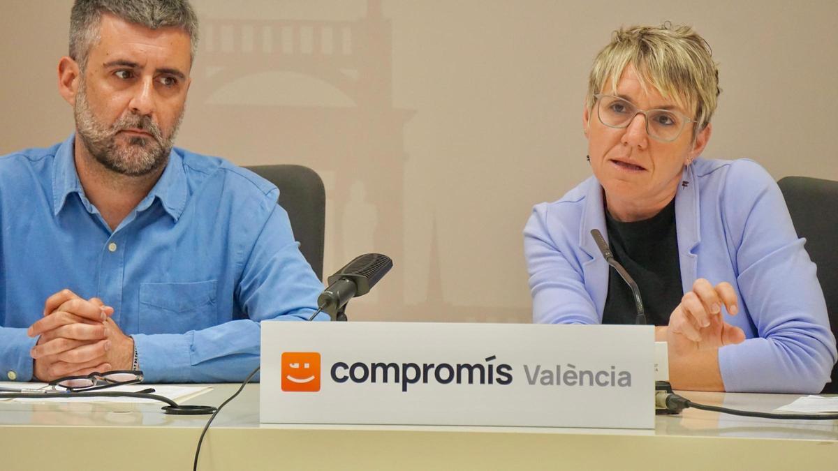 Los concejales de Comrpomís Papi Robles y Pere Fuset