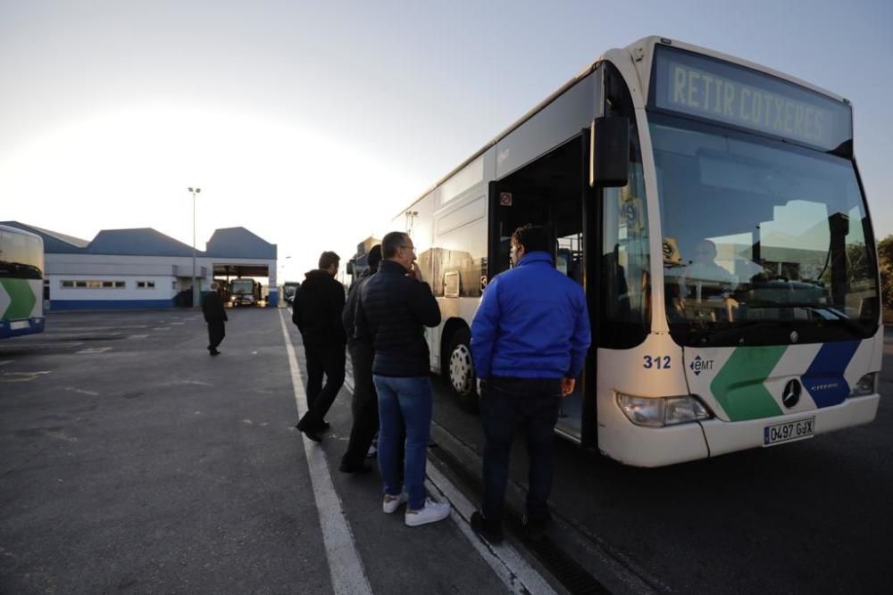 Arranca la primera tanda de paros parciales en la EMT