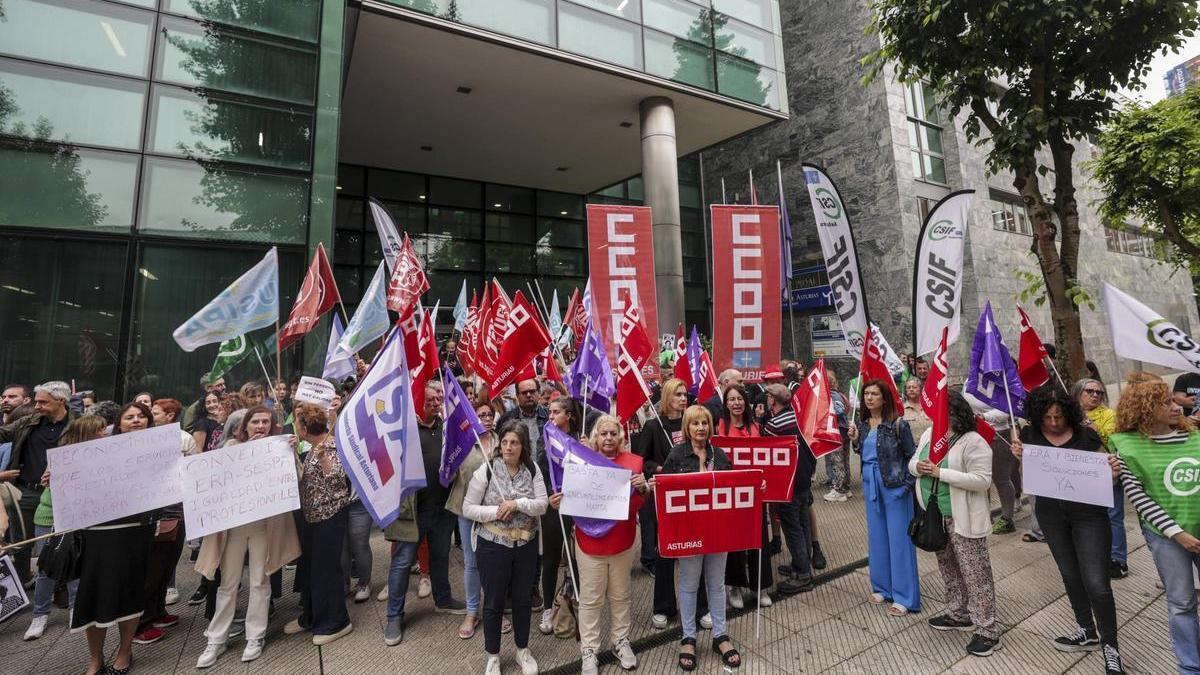 Concentración de los comités del ERA y de Derechos Sociales el año pasado.
