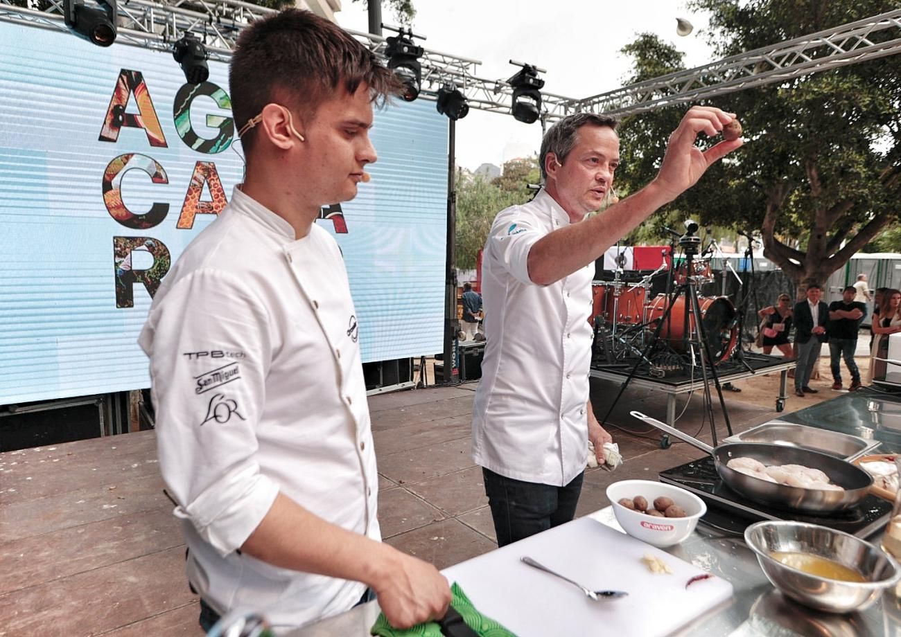 Demostración gastronómica del chef Javier Torres en la Feria Agrocanarias