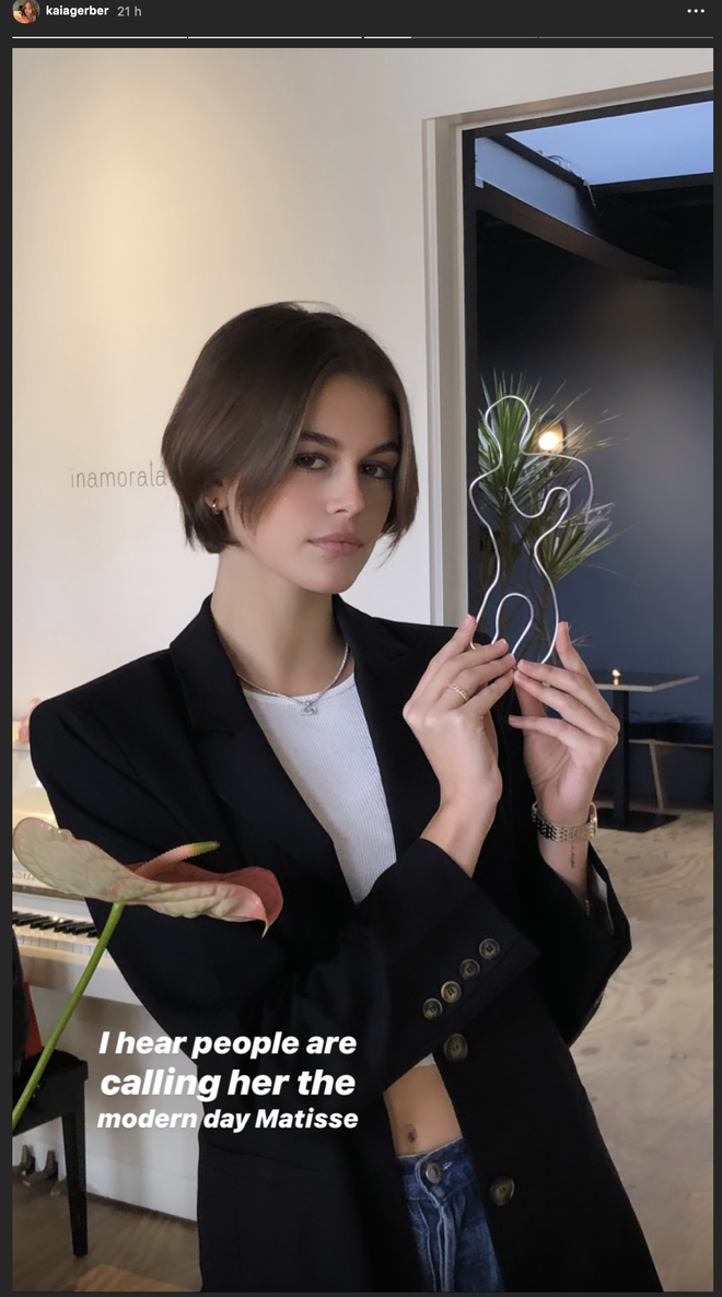 Kaia Gerber con corte de pelo aline pixie