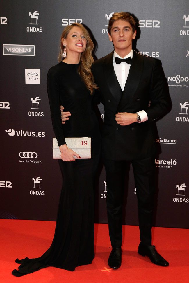 Xavi Martínez y su pareja, en los Premios Ondas