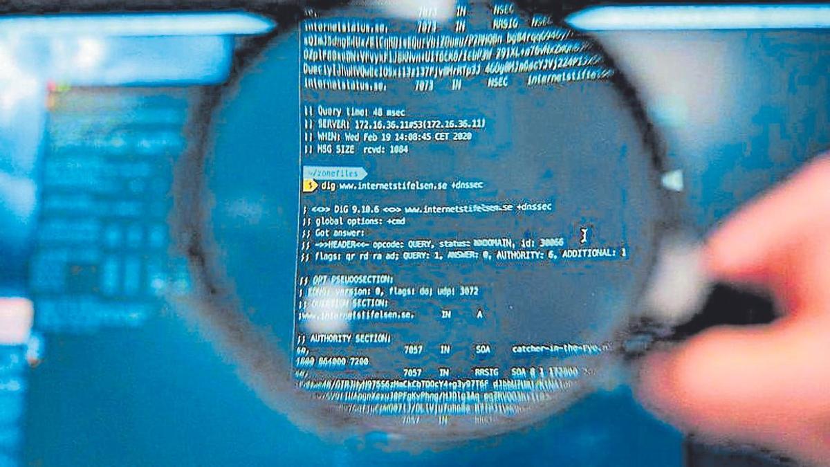 Terminal de una empresa de ciberseguridad.
