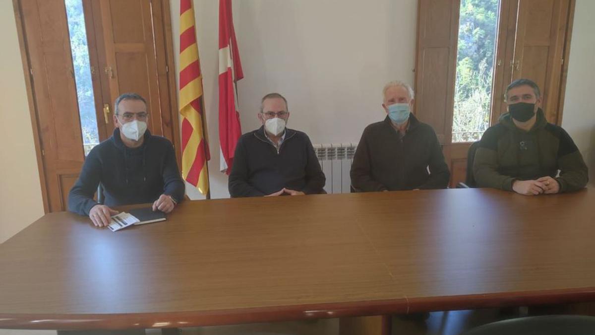Representants de la Diputació de Lleida i del consistori | AJ. LA COMA I LA PEDRA