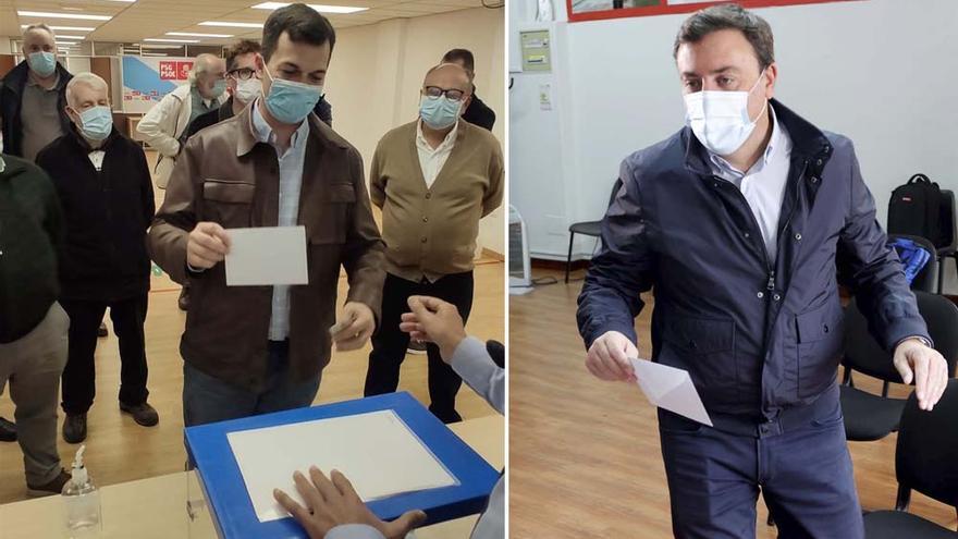 Gonzalo Caballero y Valentín González Formoso han votado hoy en las primarias del PSdeG.