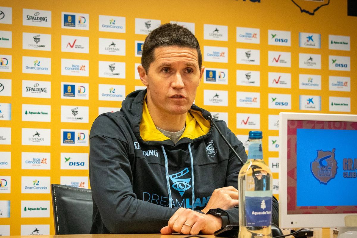 Jaka Lakovic durante su comparecencia de esta mañana en el Arena.