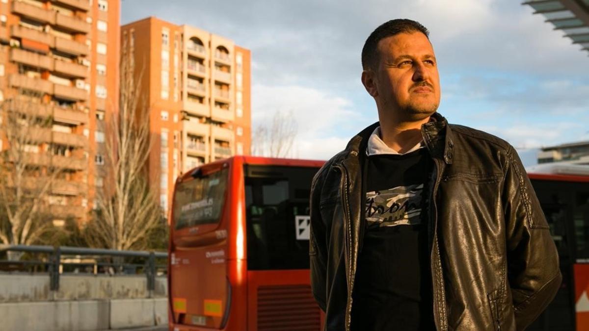 Saad Alahmad, cerca de la estación de tren de Sabadell, este jueves.