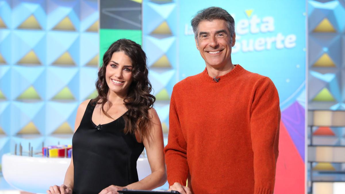 Laura Moure y Jorge Fernández, en 'La ruleta de la suerte'