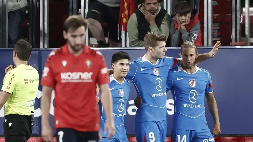 El Atleti vuelve a ganar en Liga en El Sadar