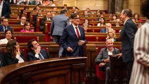 El líder del PSC, Salvador Illa, en el Parlament