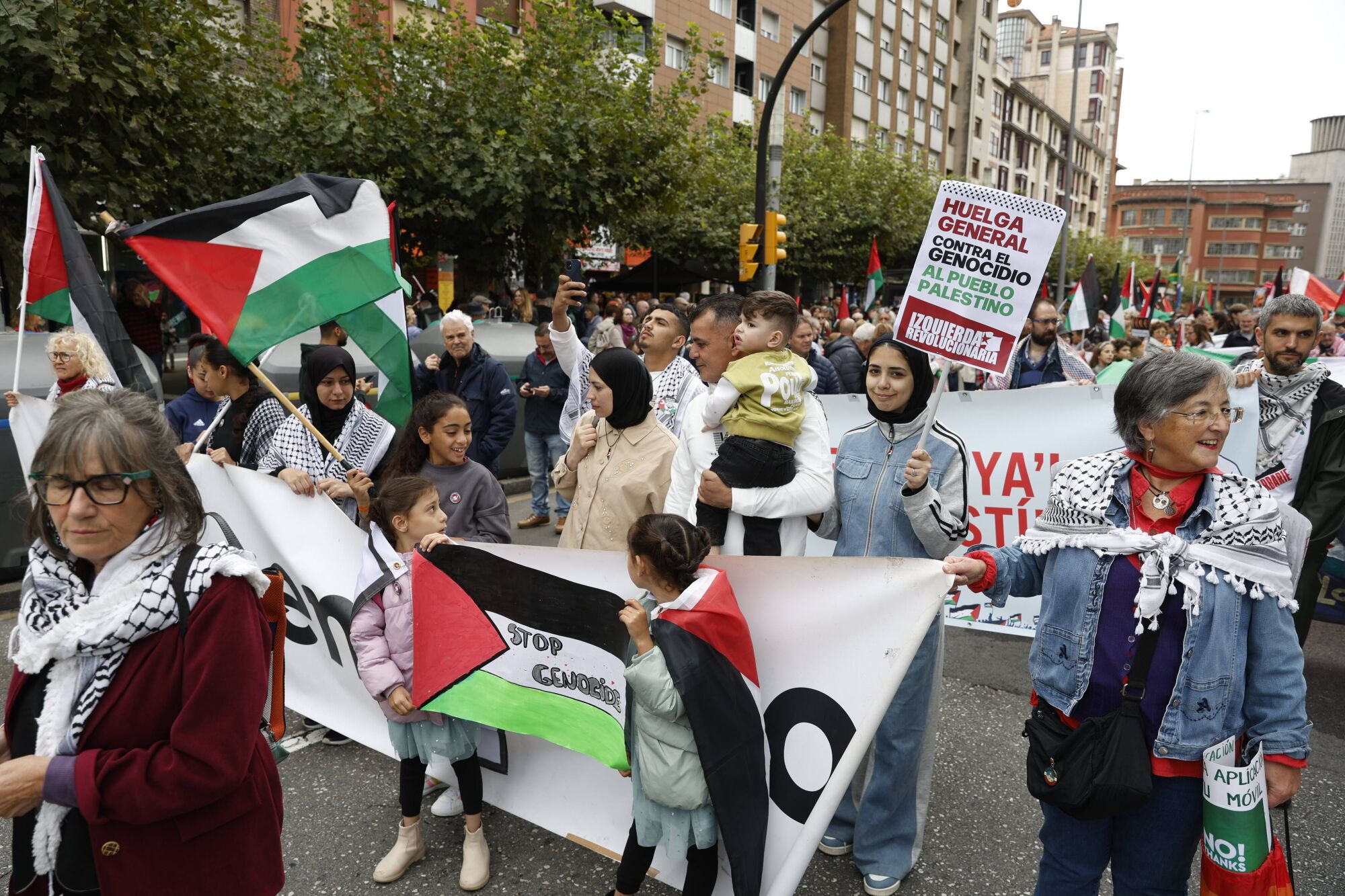 Manifestación a favor de Palestina.