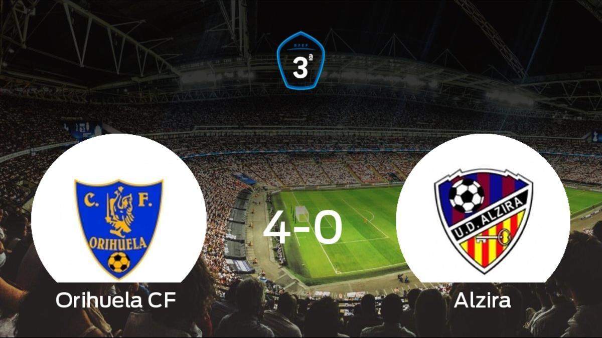 El Orihuela se lleva la victoria tras golear 4-0 al Alzira