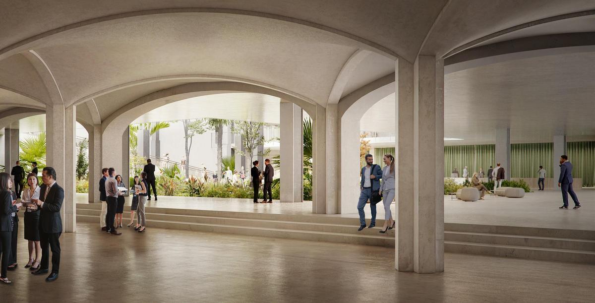 Recreación del nuevo Palau de Congressos de Barcelona, que se construirá en el actual Palau Alfons XIII.