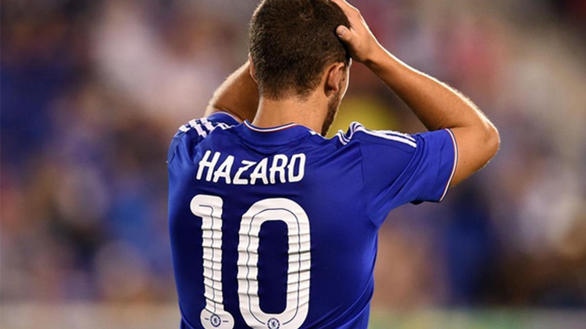 Hazard, en un partido de pretemporada con el Chelsea