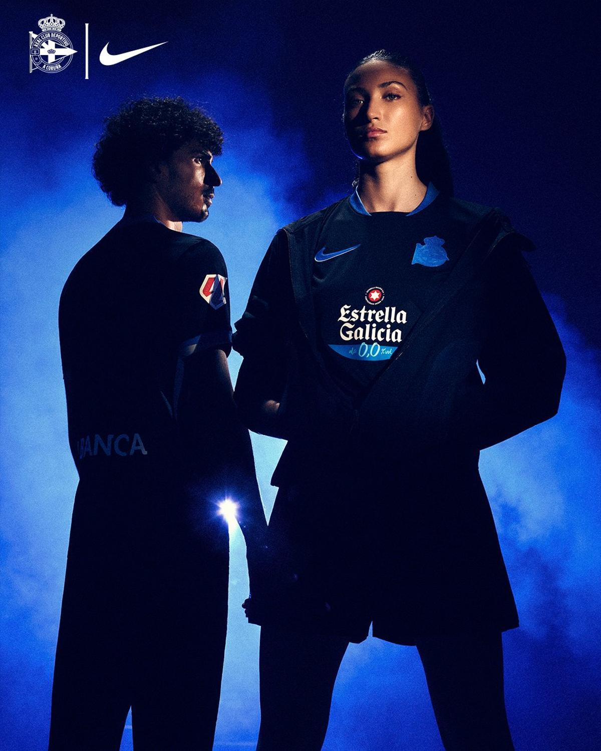 Negro y azul: así es la segunda equipación del Deportivo para la temporada 26/27