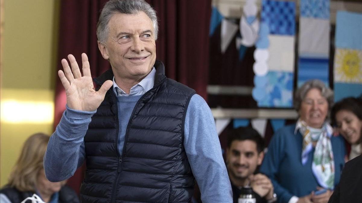 Mauricio Macri, después de votar en Buenos Aires.