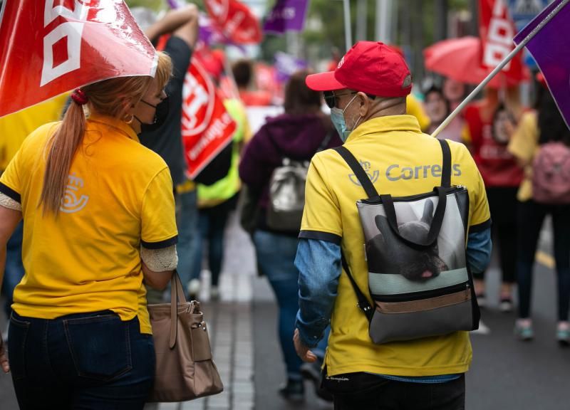 Manifestación del Primero de Mayo, Día internacional del trabajador, en Santa Cruz de Tenerife