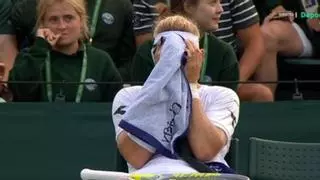 ¡Increíble! Davidovich, eliminado de Wimbledon por esta surrealista acción