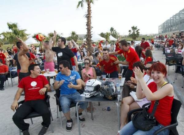 Así se ha vivido el España-Irlanda en las playas