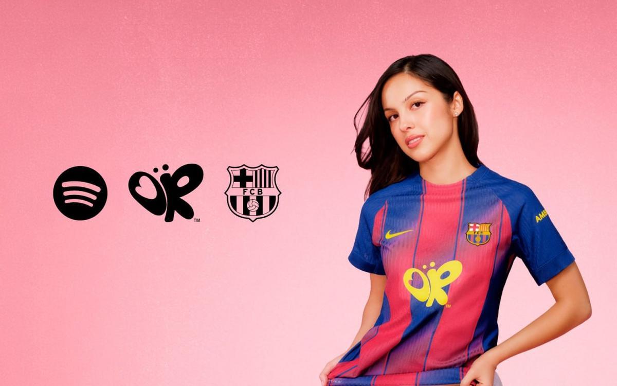 Olivia Rodrigo, con su camiseta del Barça.