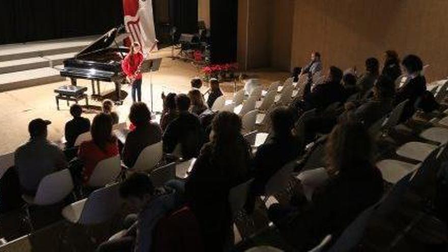 Una audición en el auditorio del Conservatorio.