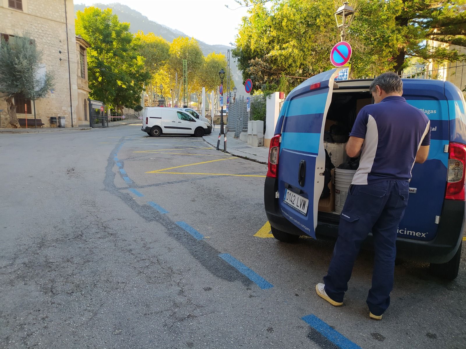 Normalidad en el primer día de paro en el reparto de mercancías en el centro de Sóller