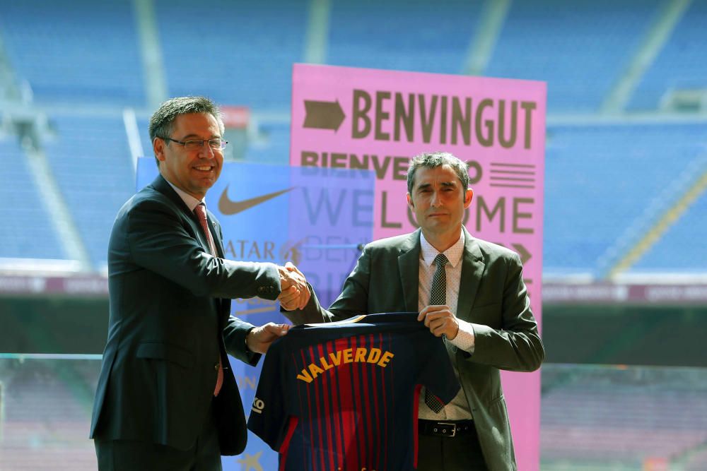 Valverde arriba a Barcelona