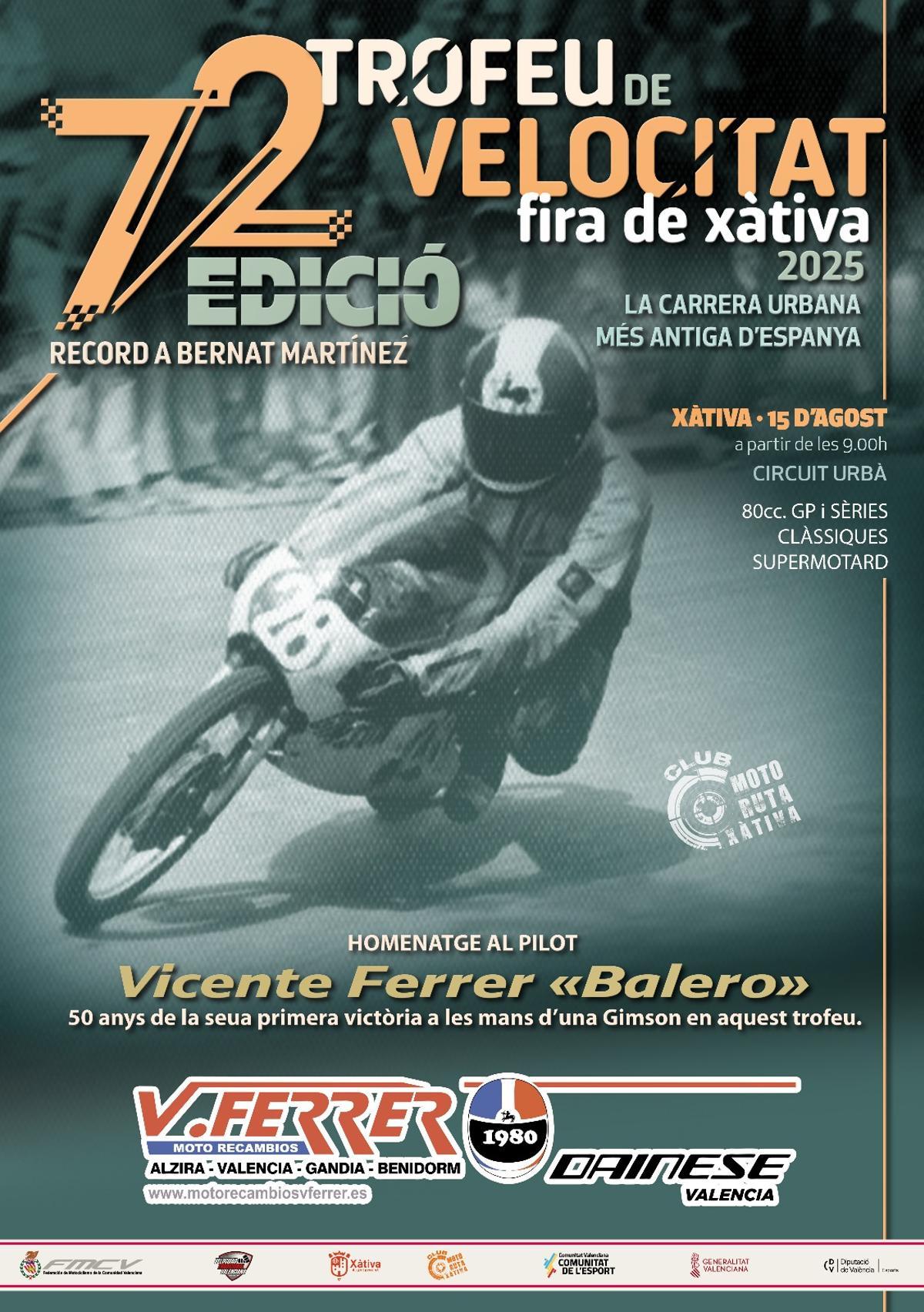 Cartel con la imagen de Vicente Ferrer.