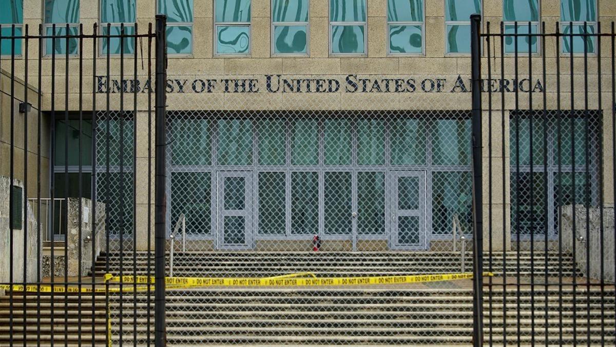 Vista de la embajada de EEUU en La Habana, el 29 de septiembre.