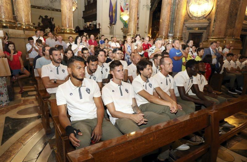 El Real Zaragoza en la Basílica del Pilar y en el Ayuntamiento de Zaragoza