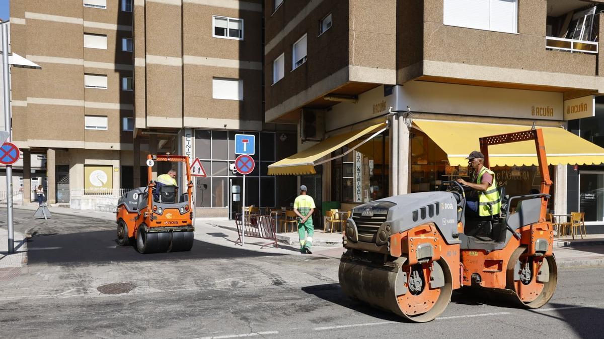 Obras en la calle Tablada