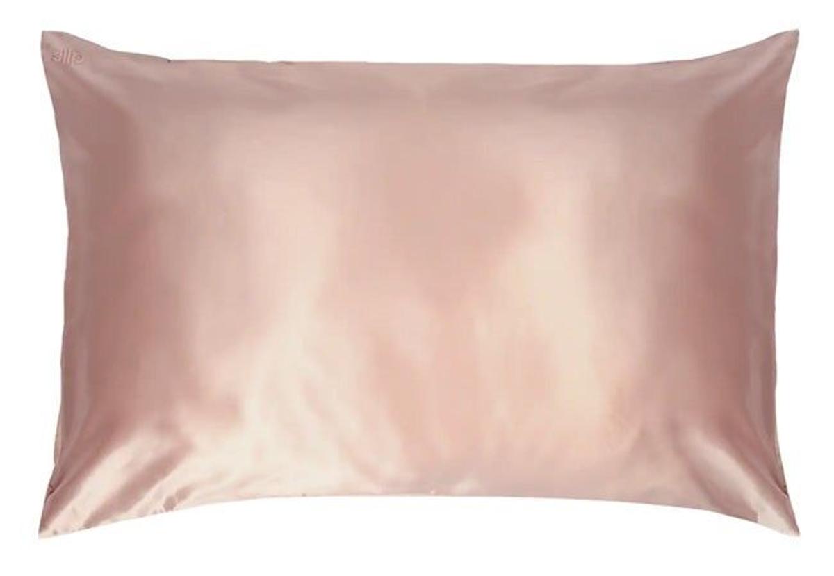 Duerme sobre almohada con funda de seda anti-frizz