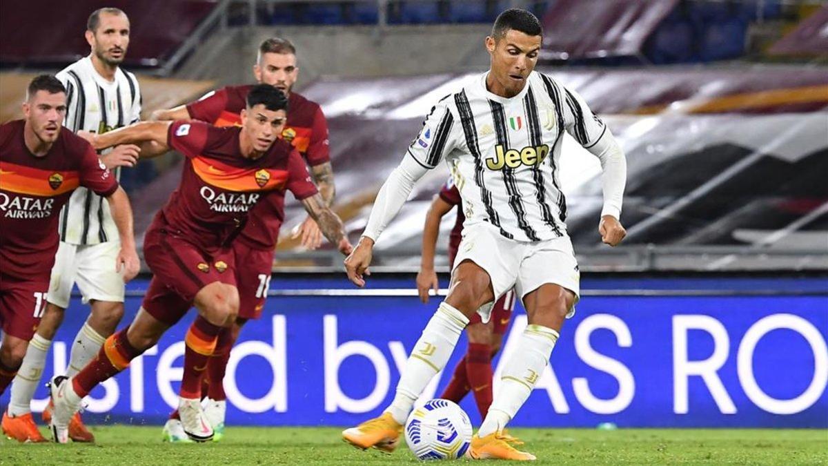 Cristiano Ronaldo marcó dos goles frente a la Roma
