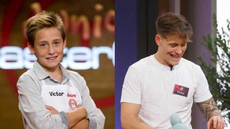 El alicantino Víctor en la segunda edición de Masterchef Junior y anoche en las pruebas para la undécima edición de la edición de adultos