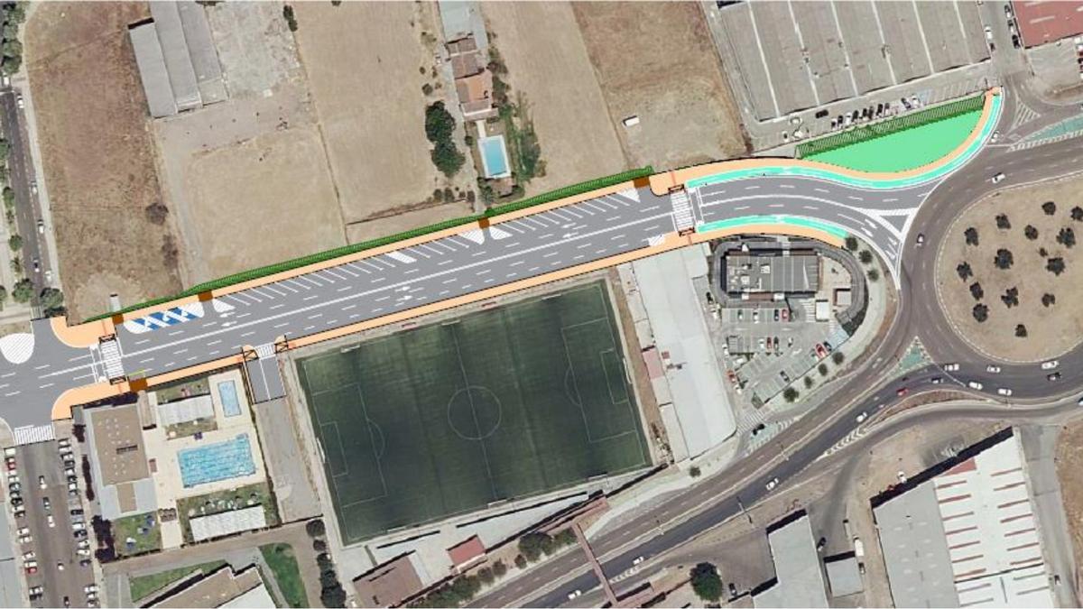 Recreación de cómo quedará el último tramo de la avenida Ricardo Carapeto tras las obras de urbanización.
