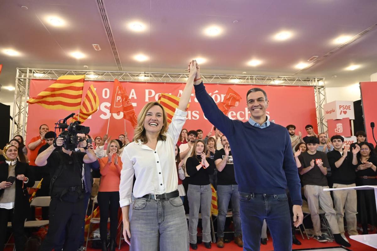 Las imágenes del final de campaña al Gobierno de Aragón del PSOE