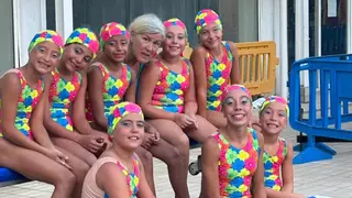 El CD Sincro Ibiza lucha con honor en el Campeonato de España de natación artística