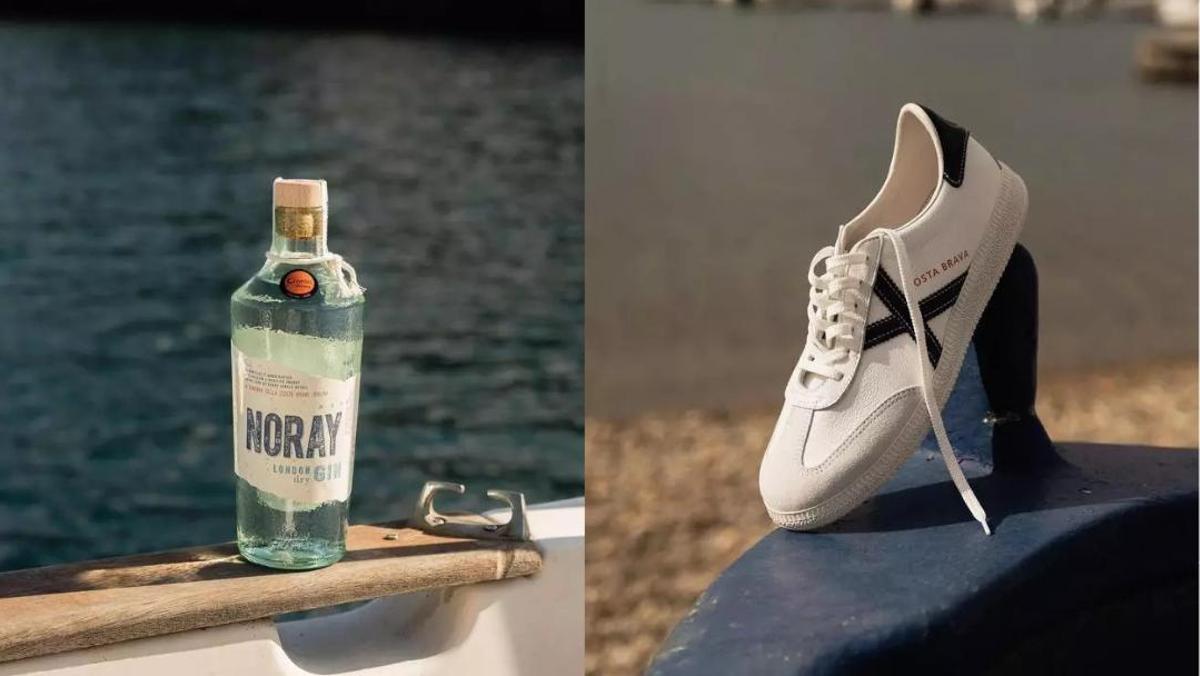 La ginebra Noray i la firma de calçat Munich.