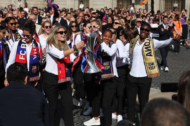 Las imágenes de la celebración de la segunda Champions del Barça en Barcelona