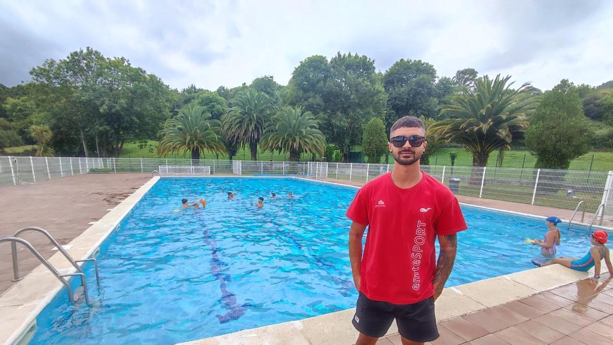 Aarón Rodríguez, socorrista de la temporada 2024 en Salas.