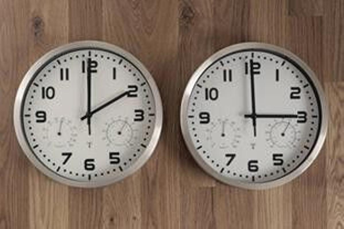 Relojes en el cambio de hora de verano